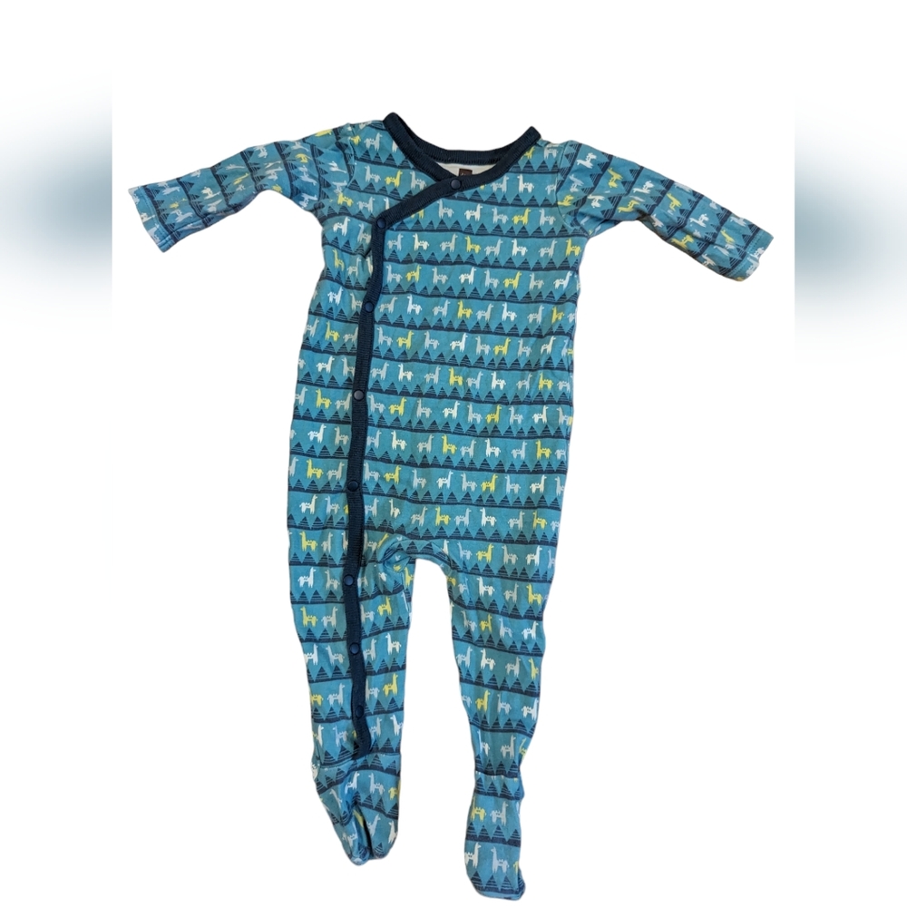 Tea collection Alpaca (or llama?) Footed one piece, 3-6 months